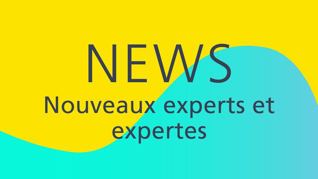 Nouveaux experts et expertes