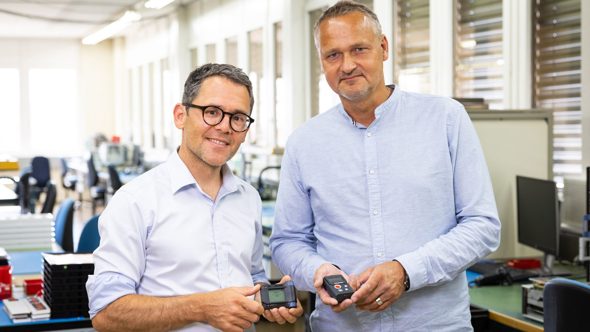 Philipp Zimmermann, Marketingleiter bei der Swissphone Wireless AG und Frank Wolff, Innosuisse Mentor