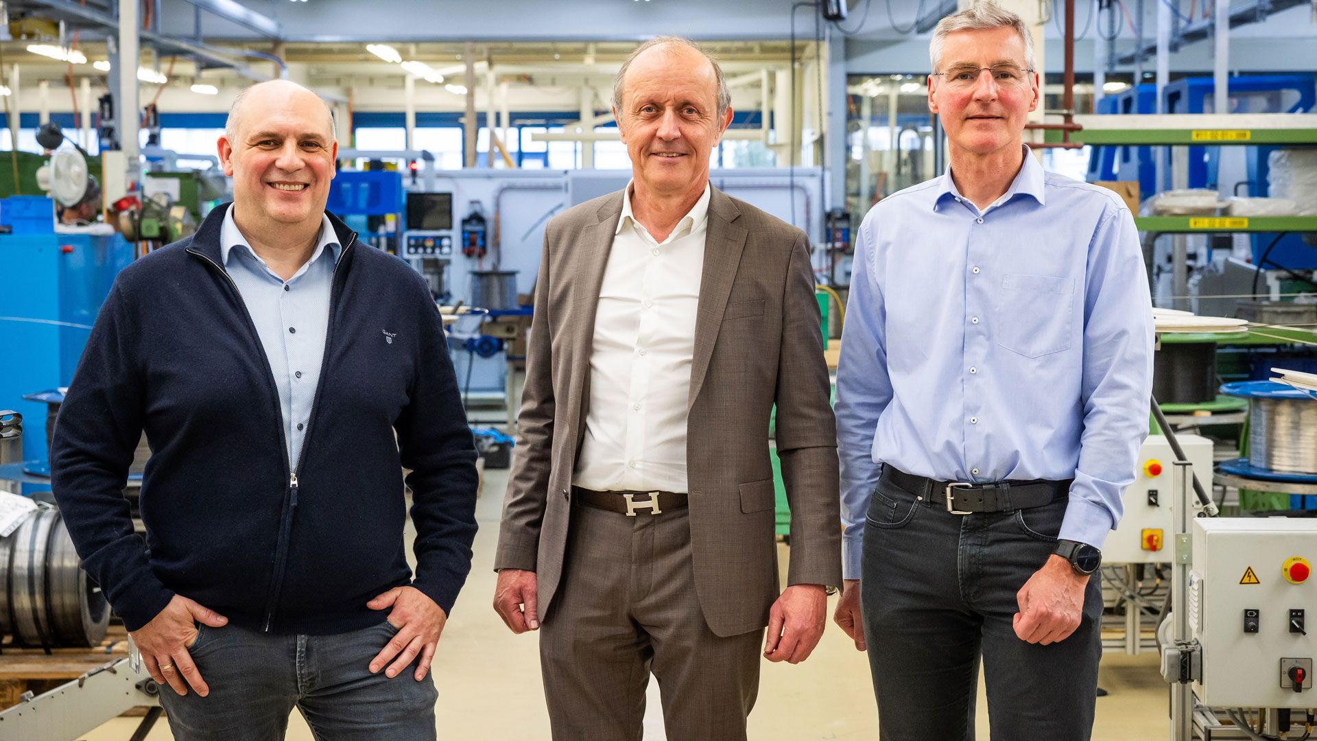 Boris Ouriev, Leiter Innovation, Albert Enste, CEO und Cord Teller, Leiter Vertrieb bei der Federnfabrik Schmid AGBoris Ouriev, Leiter Innovation, Albert Enste, CEO und Cord Teller, Leiter Vertrieb bei der Federnfabrik Schmid AG