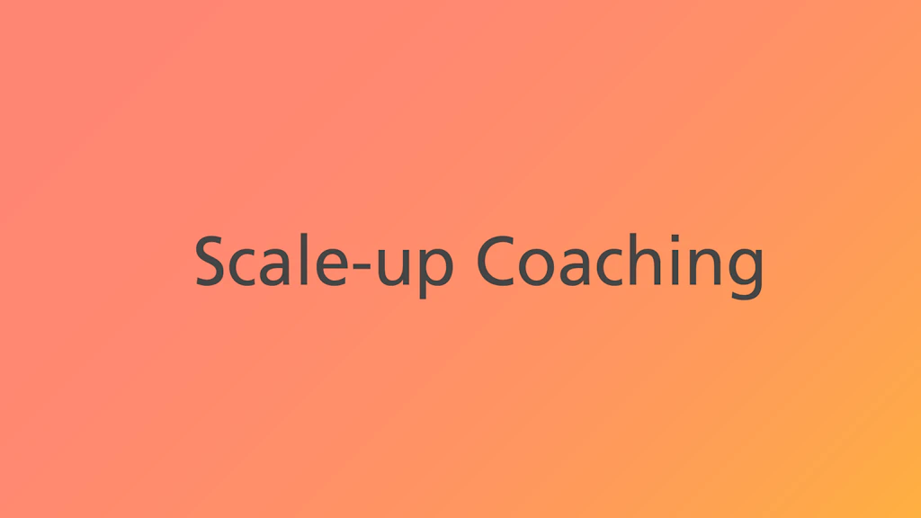 Scale-up Coaching richtet sich an Start-ups mit hohem Wachstumspotenzial und soll ihnen helfen, ihre Wachstumsstrategie zu verfeinern und umzusetzen.