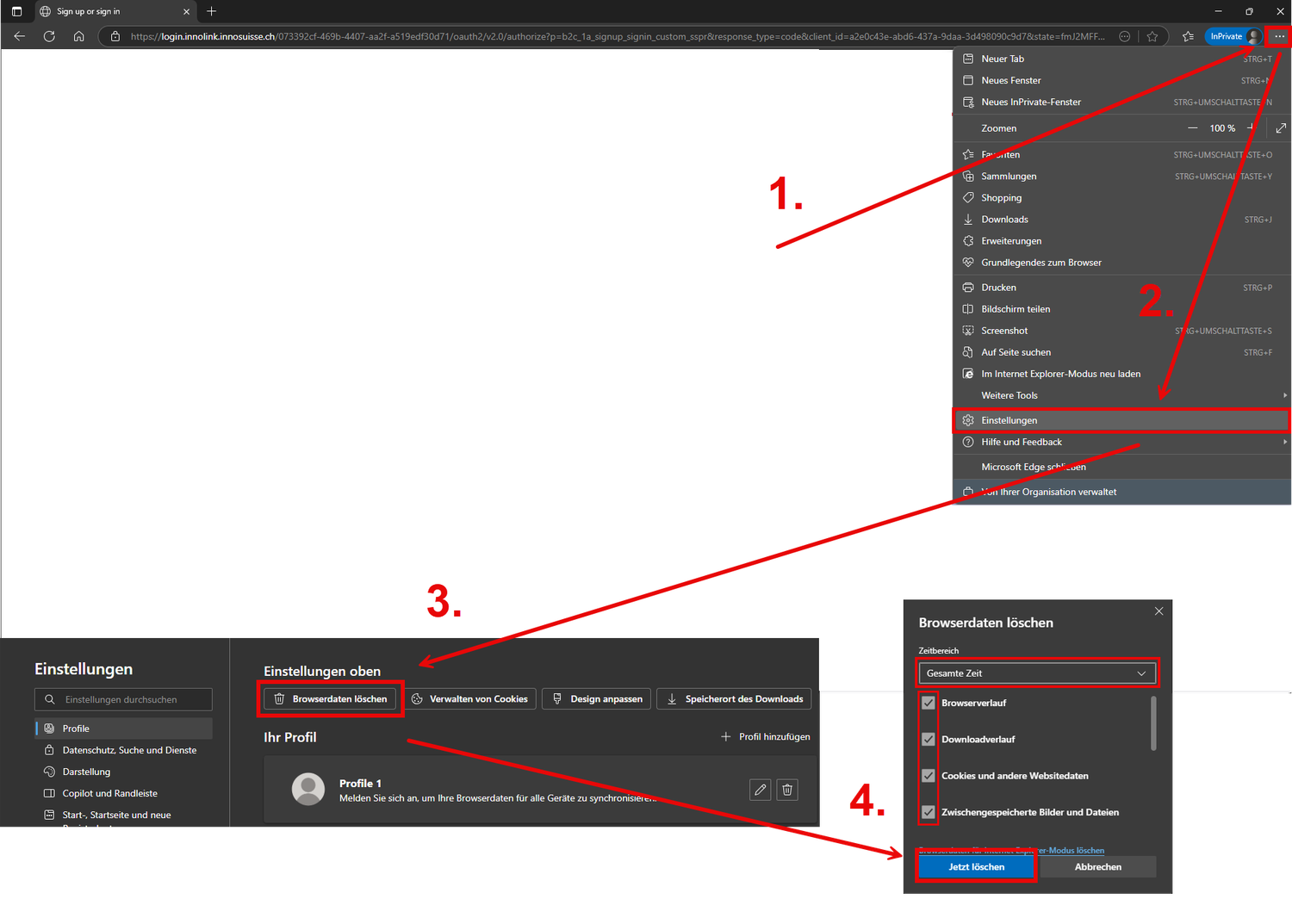 Dieses Problem hängt mit temporären Internetdateien oder Cookies zusammen, die in Ihrem Browser gespeichert sind.