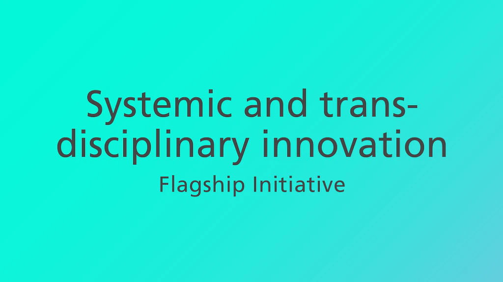 Innosuisse supports systemic innovation and transdisciplinary collaboration through the Flagship Initiative