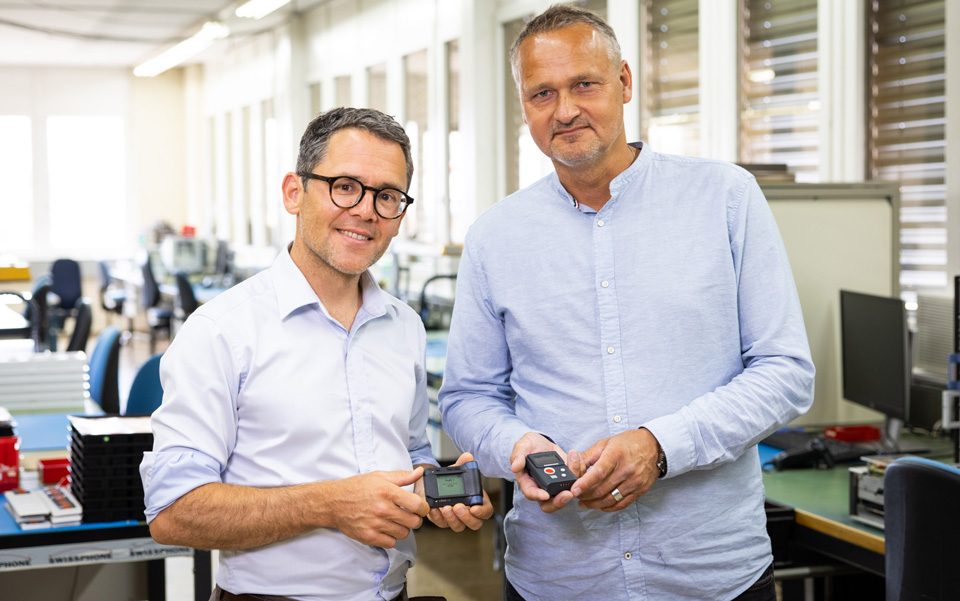 Philipp Zimmermann, Marketing Manager at Swissphone Wireless AG and Frank Wolff, Innosuisse mentor