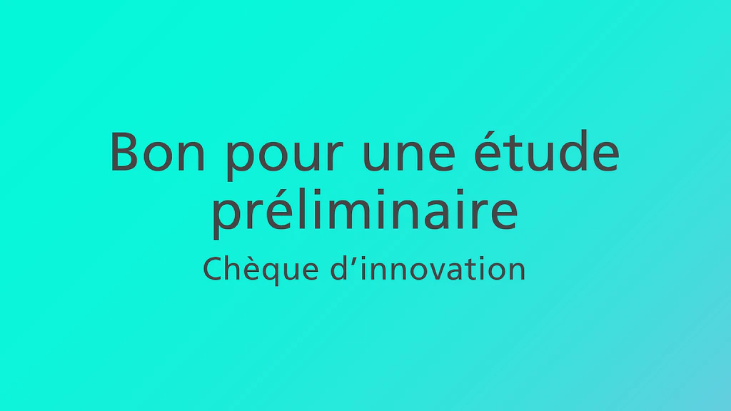 Innosuisse propose un chèque d’innovation pour réaliser une étude préliminaire d’une idée
