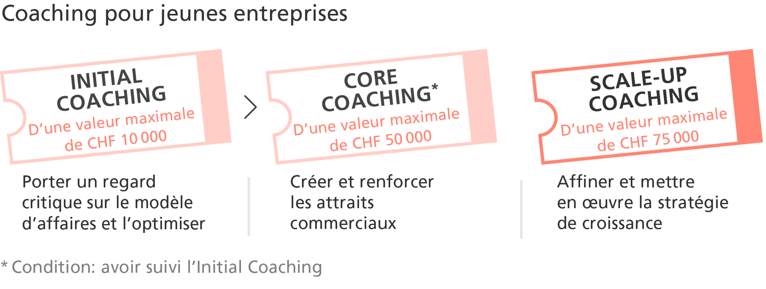 Le Scale-up Coaching aide les jeunes entreprises à affiner et mettre en œuvre leur stratégie de croissance.