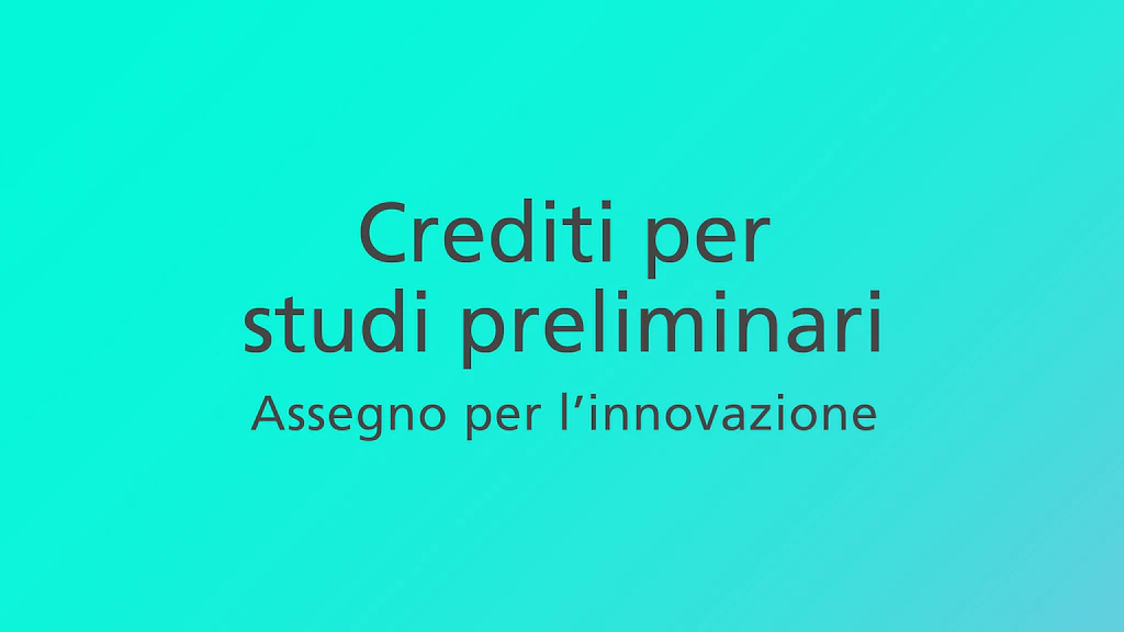 Innosuisse propone un finanziamento per l'innovazione per realizzare uno studio preliminare di un’idea