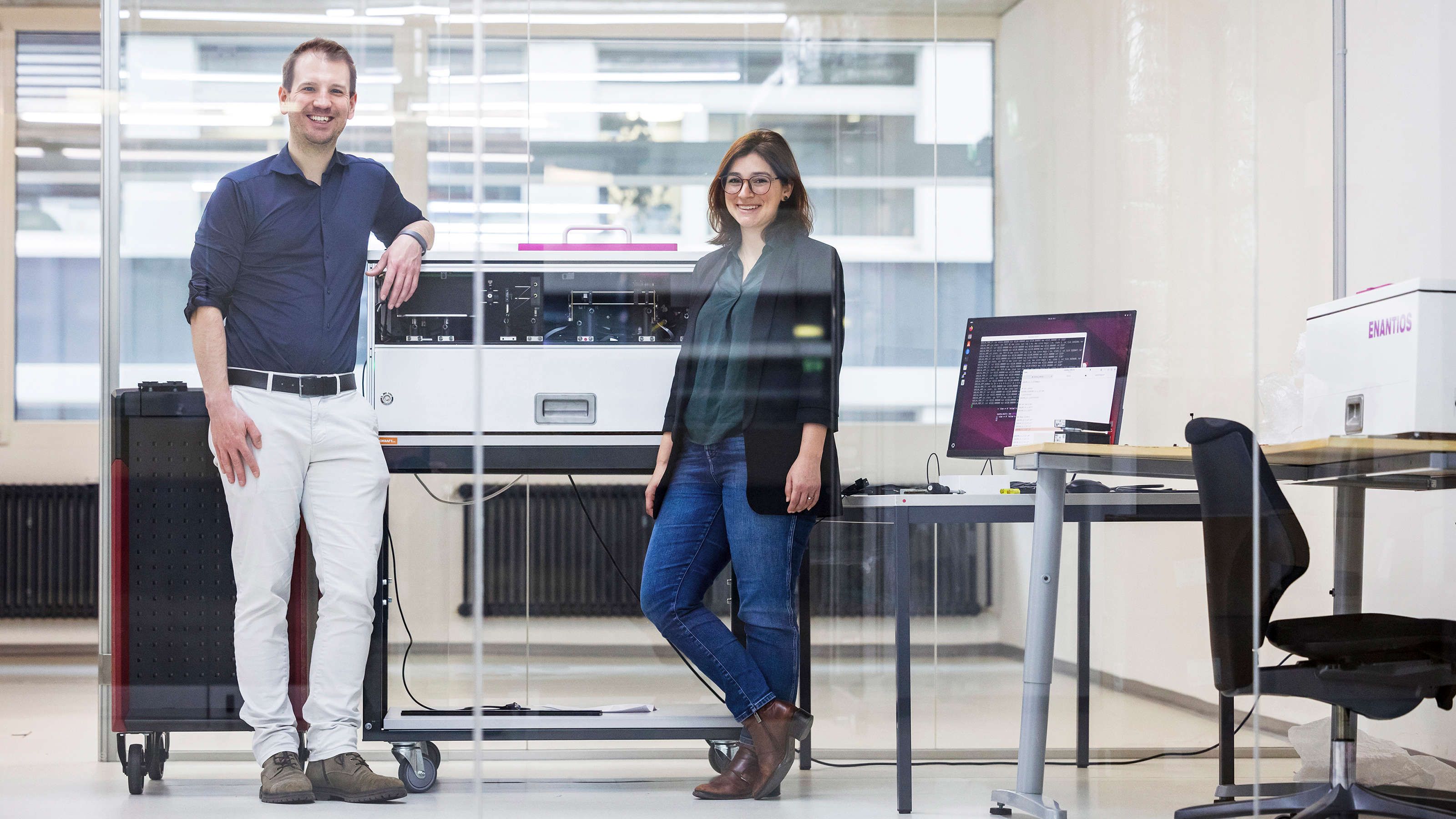 Roman Wyss, CTO e Carin Lightner, CEO di Enantios