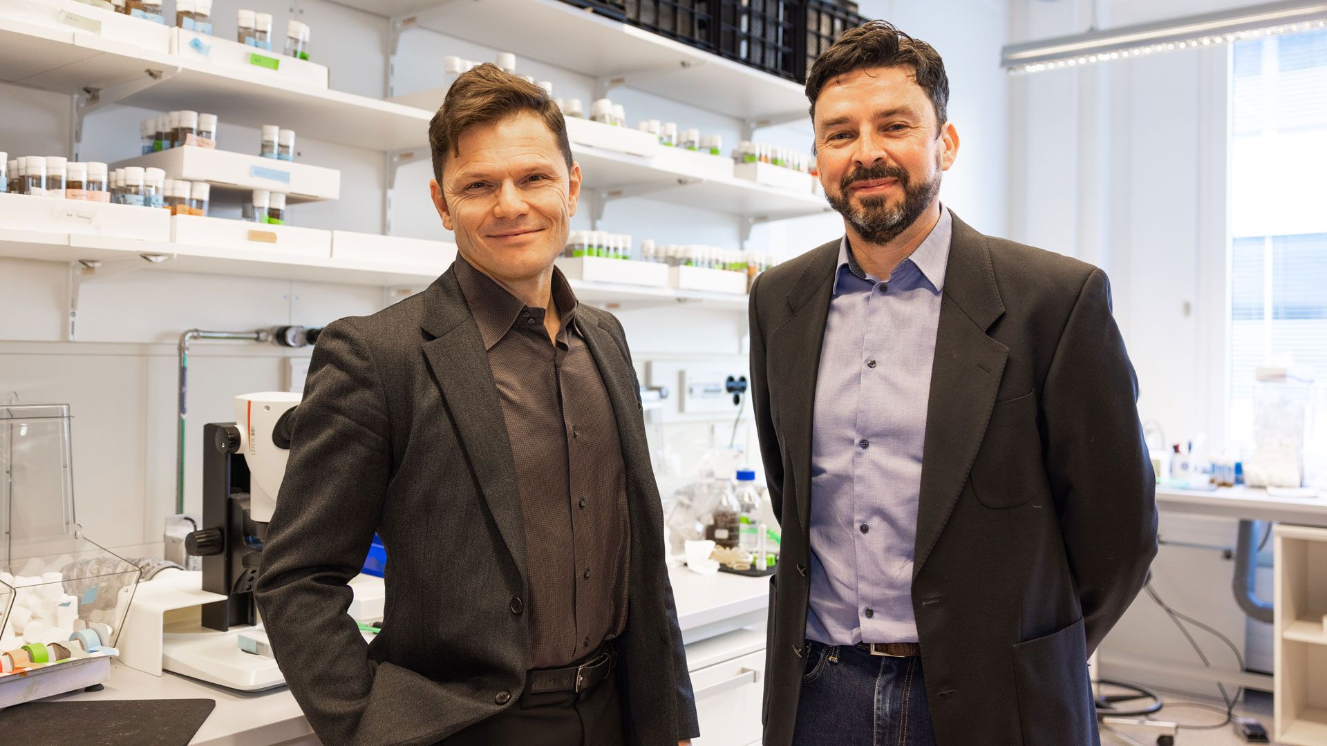 Maximilien Murone, CEO di Avrion Therapeutics e Brian McCabe, professore al EPFL